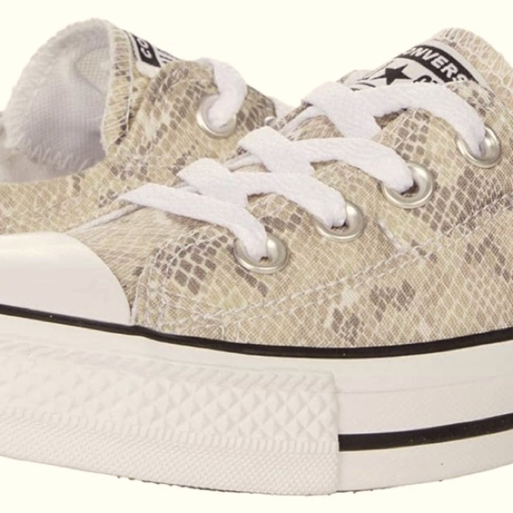 Snake skin pattern Converse low tops.